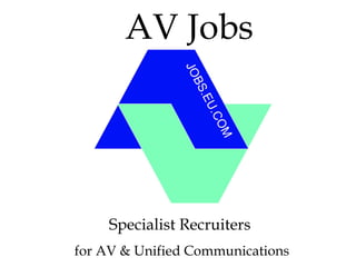 AV Jobs Specialist Recruiters  for AV & Unified Communications 