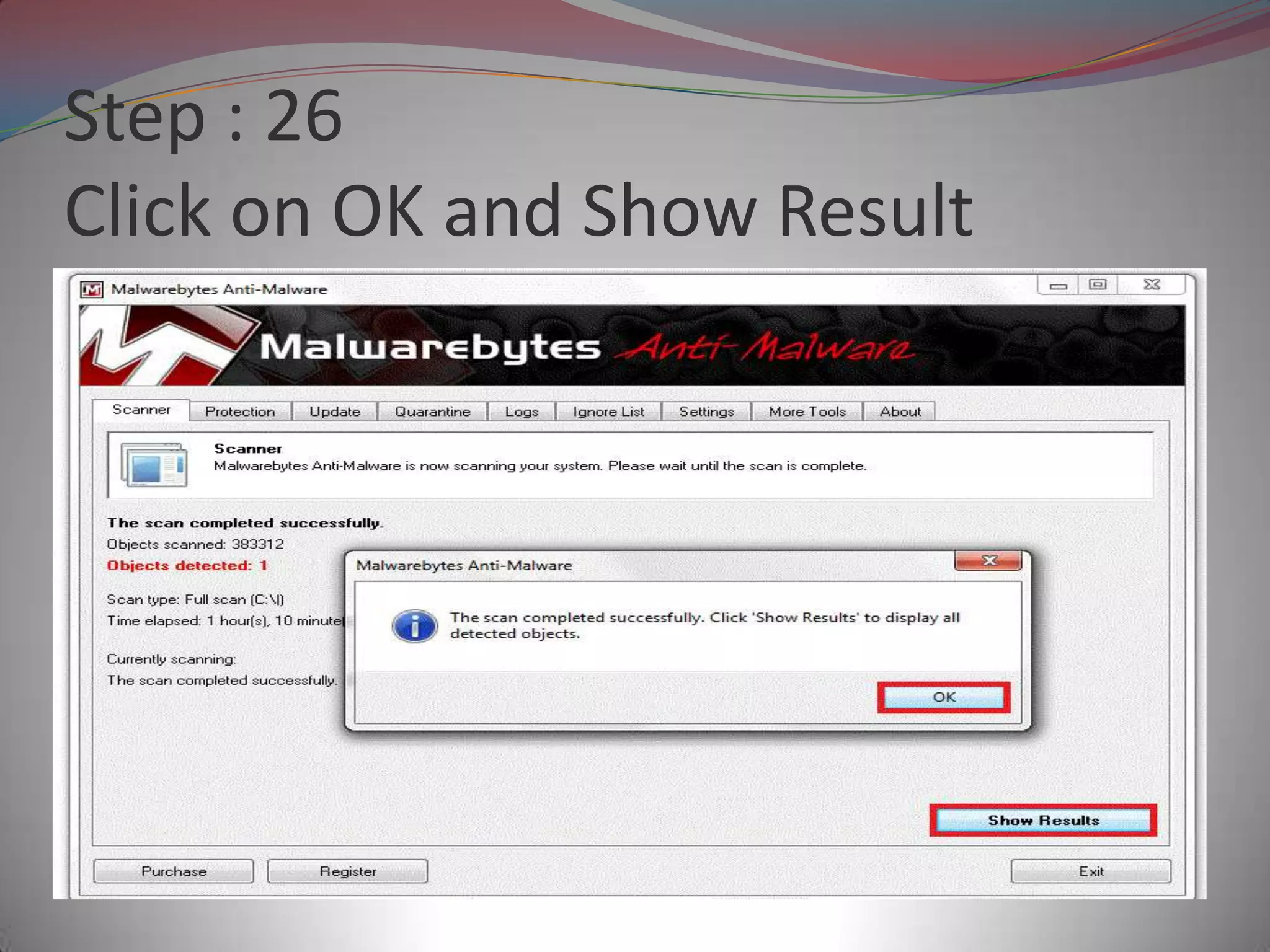 Step : 26
Click on OK and Show Result
 