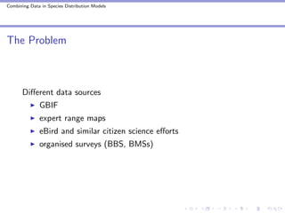 Combining Data in Species Distribution Models | PDF