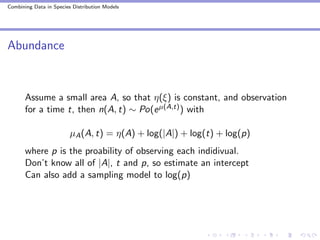 Combining Data in Species Distribution Models | PDF
