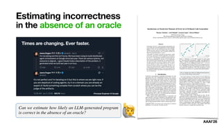 On Estimating Incorrectness in the Absence of Evidence | PDF