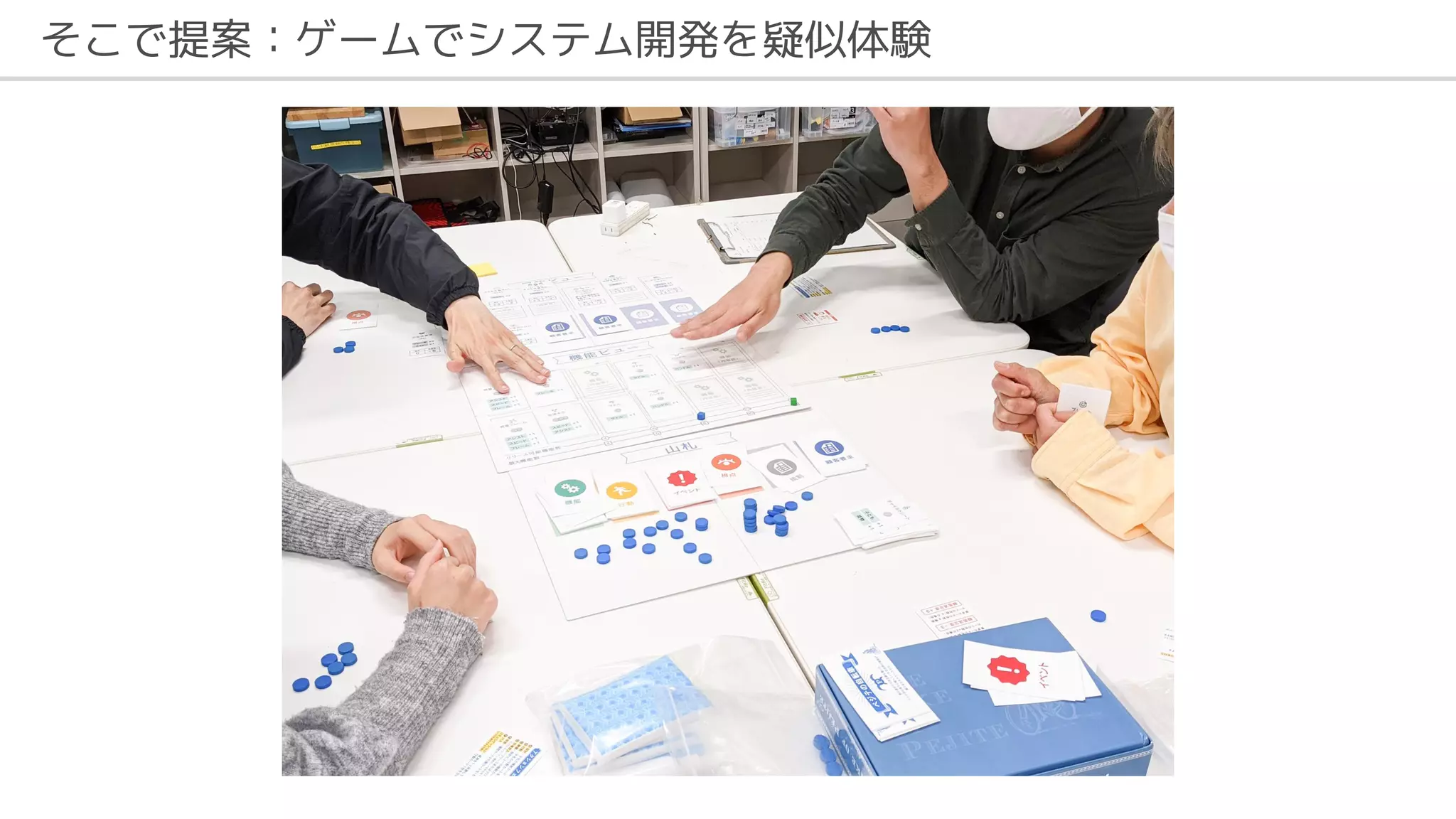 そこで提案：ゲームでシステム開発を疑似体験
 