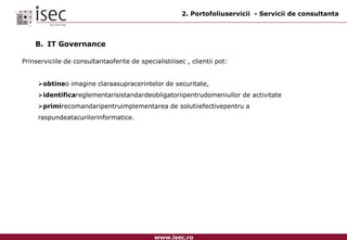  	Alinierea la prioritatile si obiectivele business-ului;