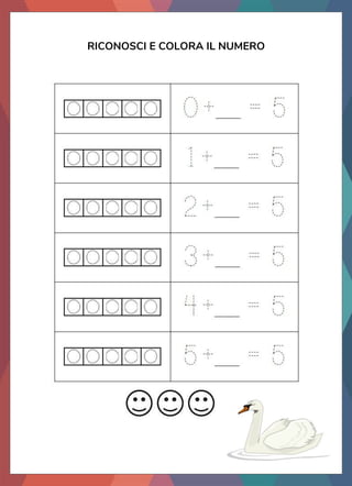 RICONOSCI E COLORA IL NUMERO
 