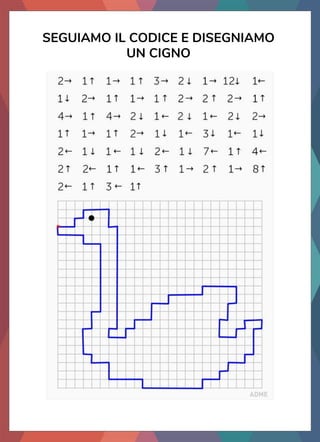 SEGUIAMO IL CODICE E DISEGNIAMO
UN CIGNO
 