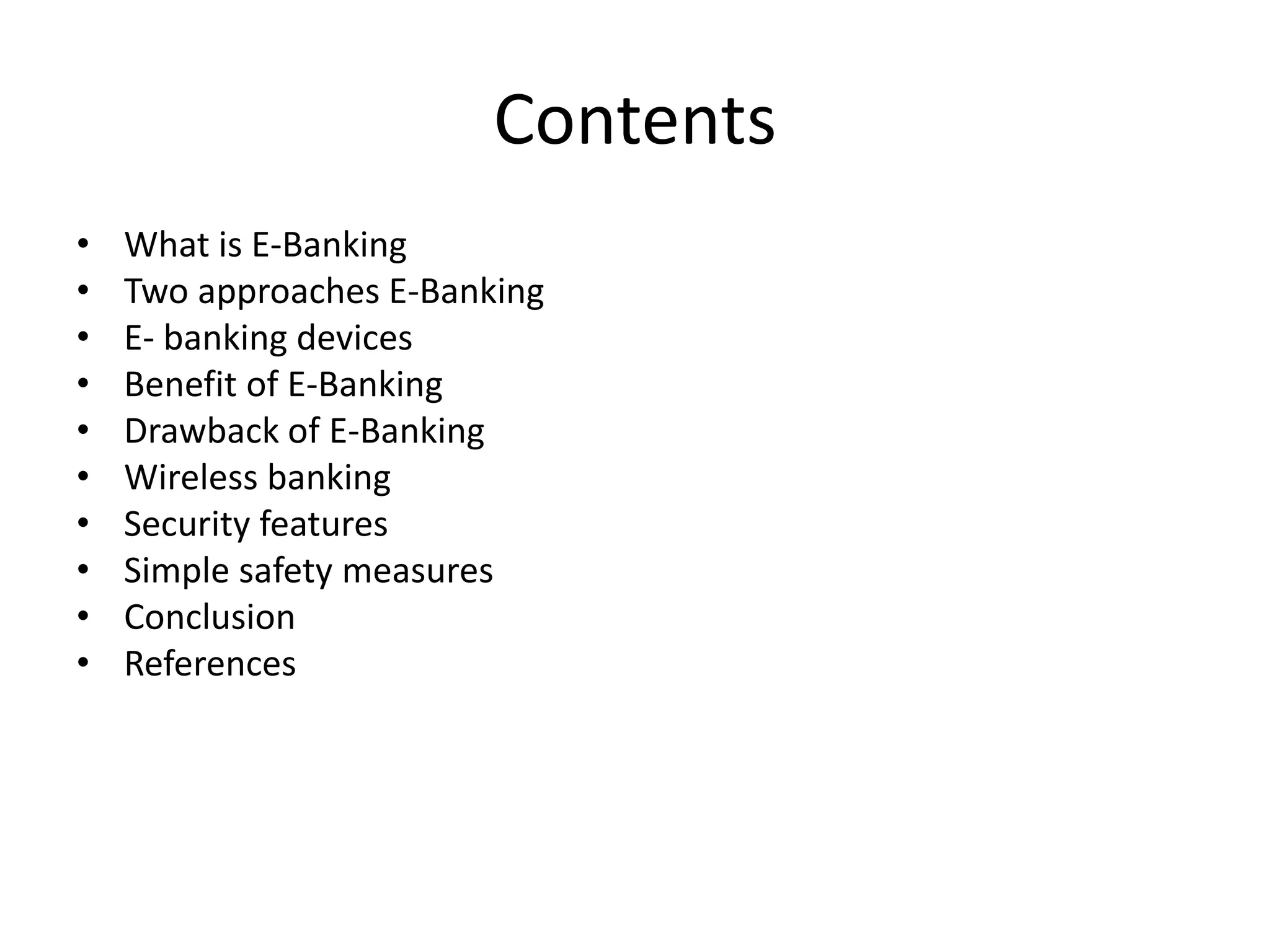 Electronic banking presentation | PPTX