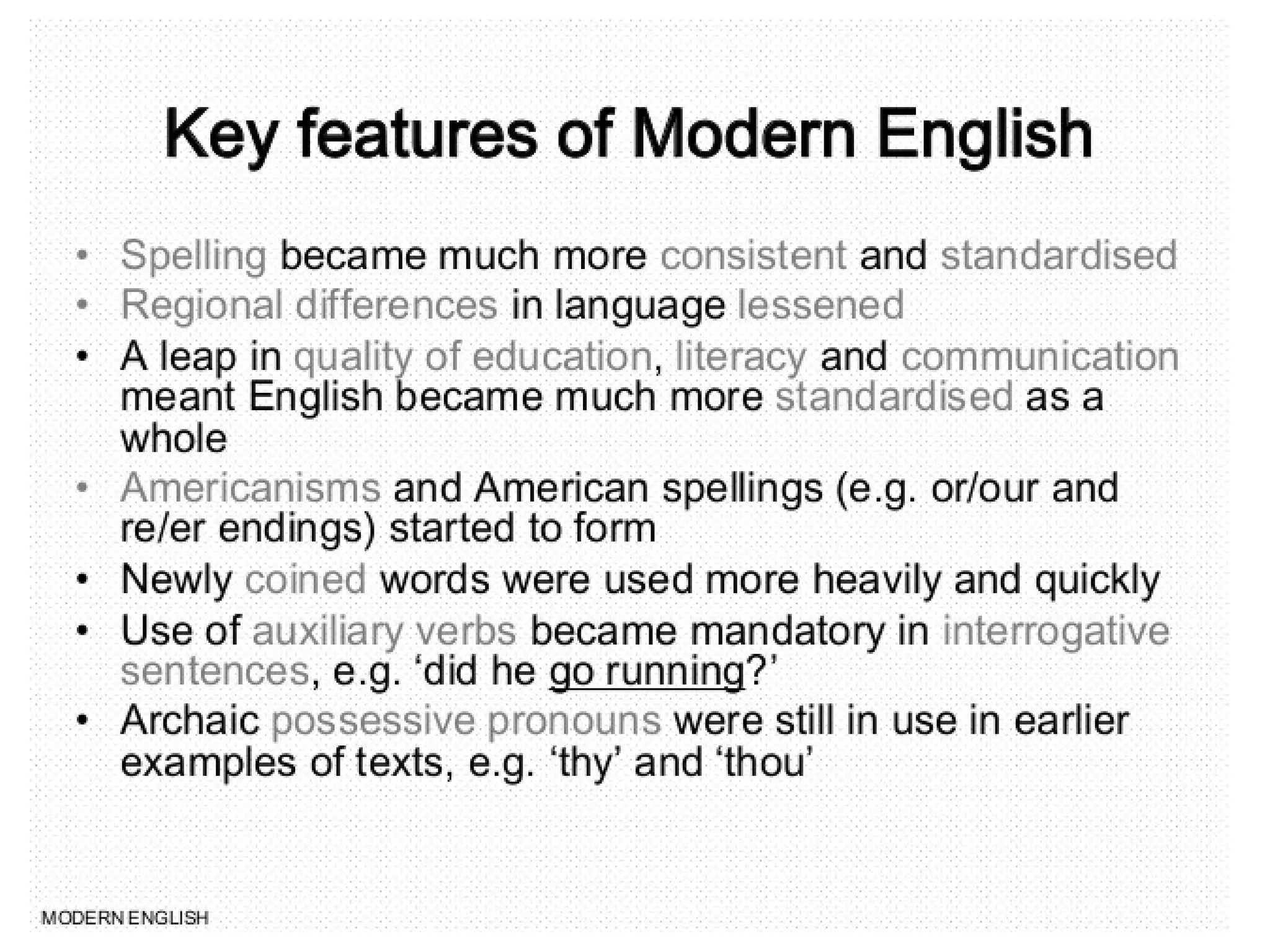 Is english changing?