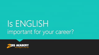 Is ENGLISH
important for your career?
 