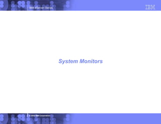 IBM eServer iSeries
© 2003 IBM Corporation
System Monitors
 