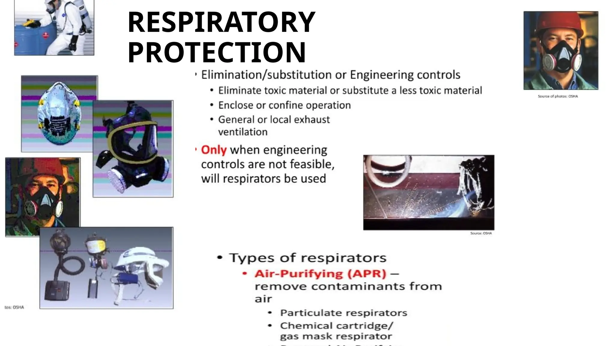RESPIRATORY
PROTECTION
 