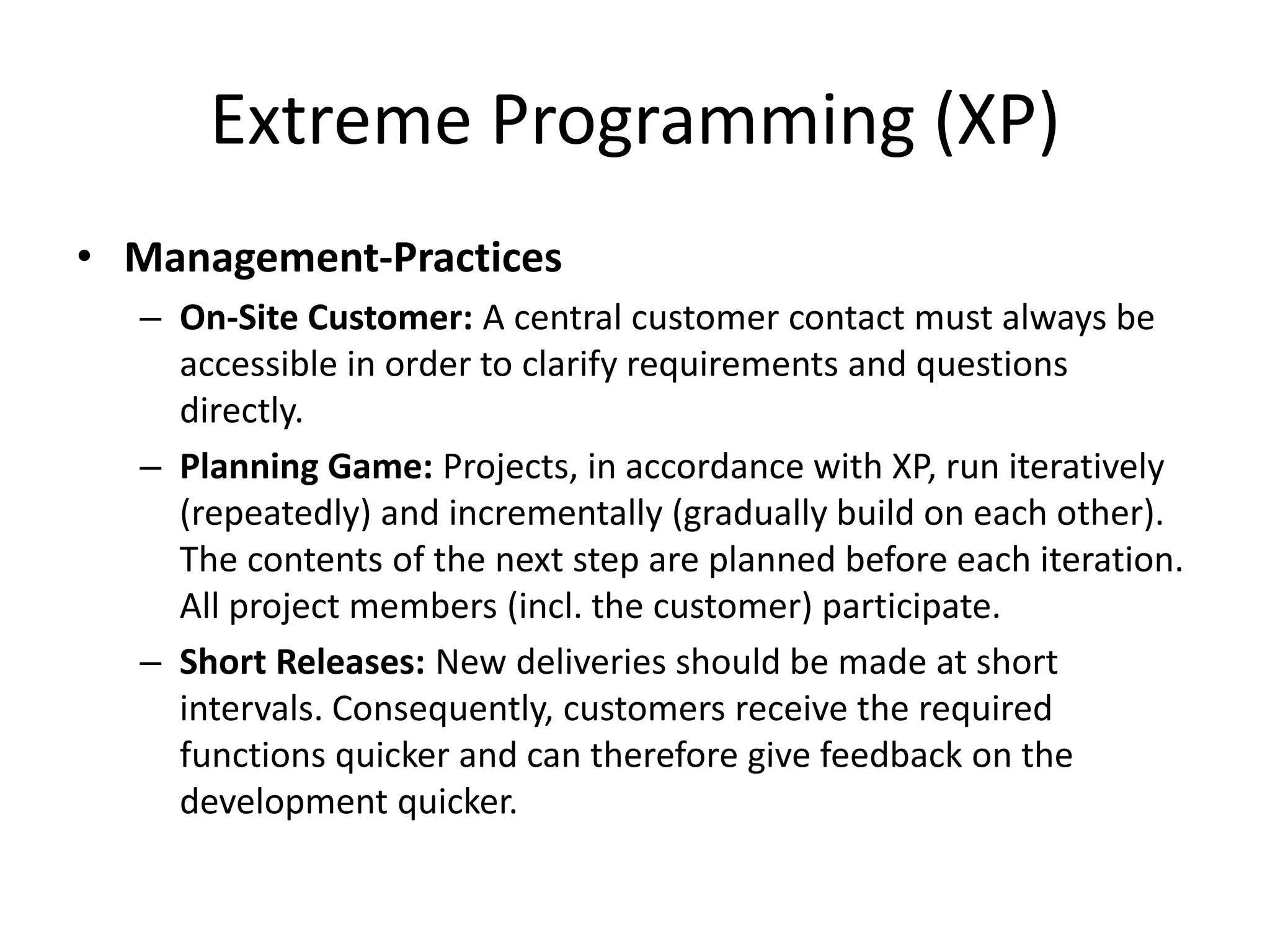 The Extreme Programming (XP) Model | PPTX | Web Development | Internet