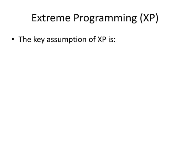 The Extreme Programming (XP) Model | PPT