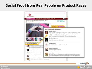 @HubSpot
@ShopSocially
Social Proof from Real People on Product Pages
 