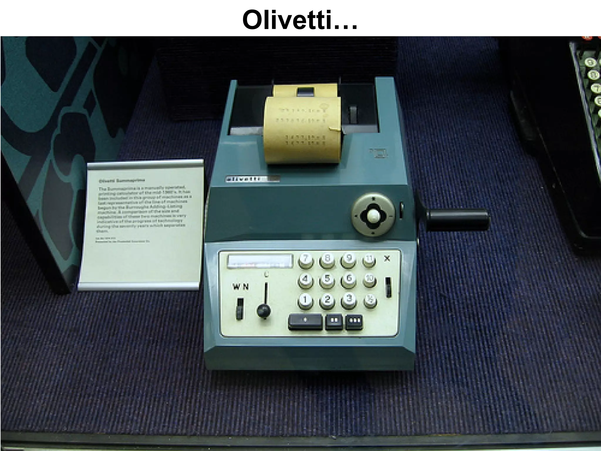 Olivetti…
 