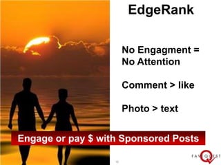 EdgeRank

                        No Engagment =
                        No Attention

                        Comment > l...