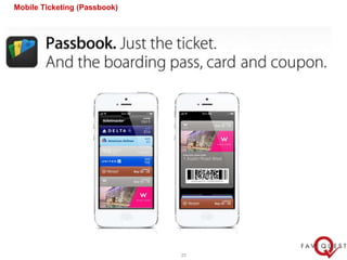 Mobile Ticketing (Passbook)




                              23
 