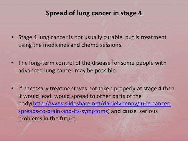 Is fourth stage of lung cancer is curable