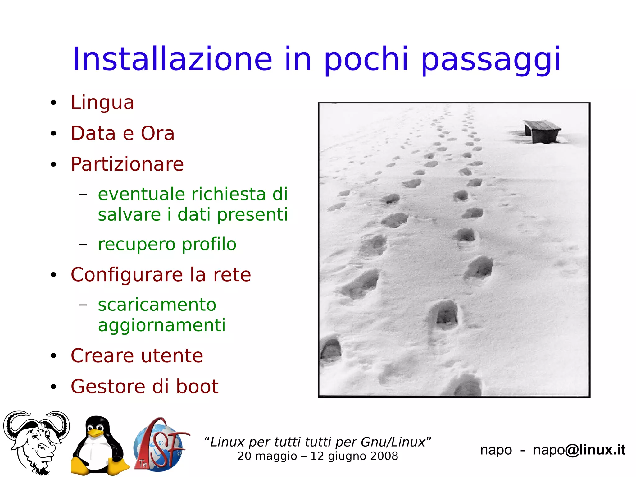 Installare GNU/Linux (Ubuntu)