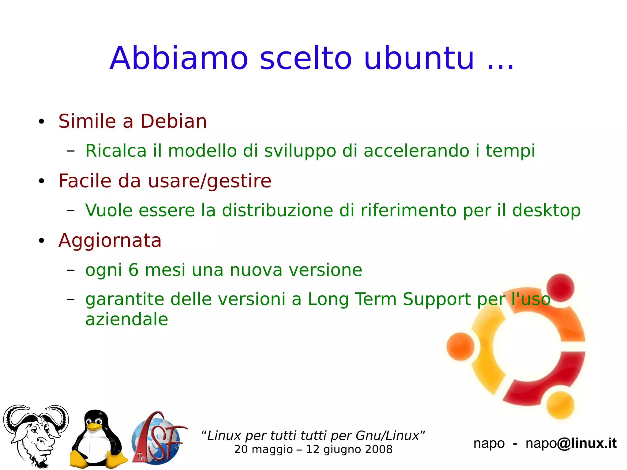 Installare GNU/Linux (Ubuntu)
