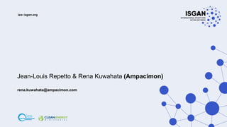 Jean-Louis Repetto & Rena Kuwahata (Ampacimon)
rena.kuwahata@ampacimon.com
 