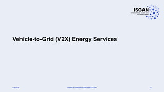 Vehicle-to-Grid (V2X) Energy Services
1/8/2018 ISGAN STANDARD PRESENTATION 13
 