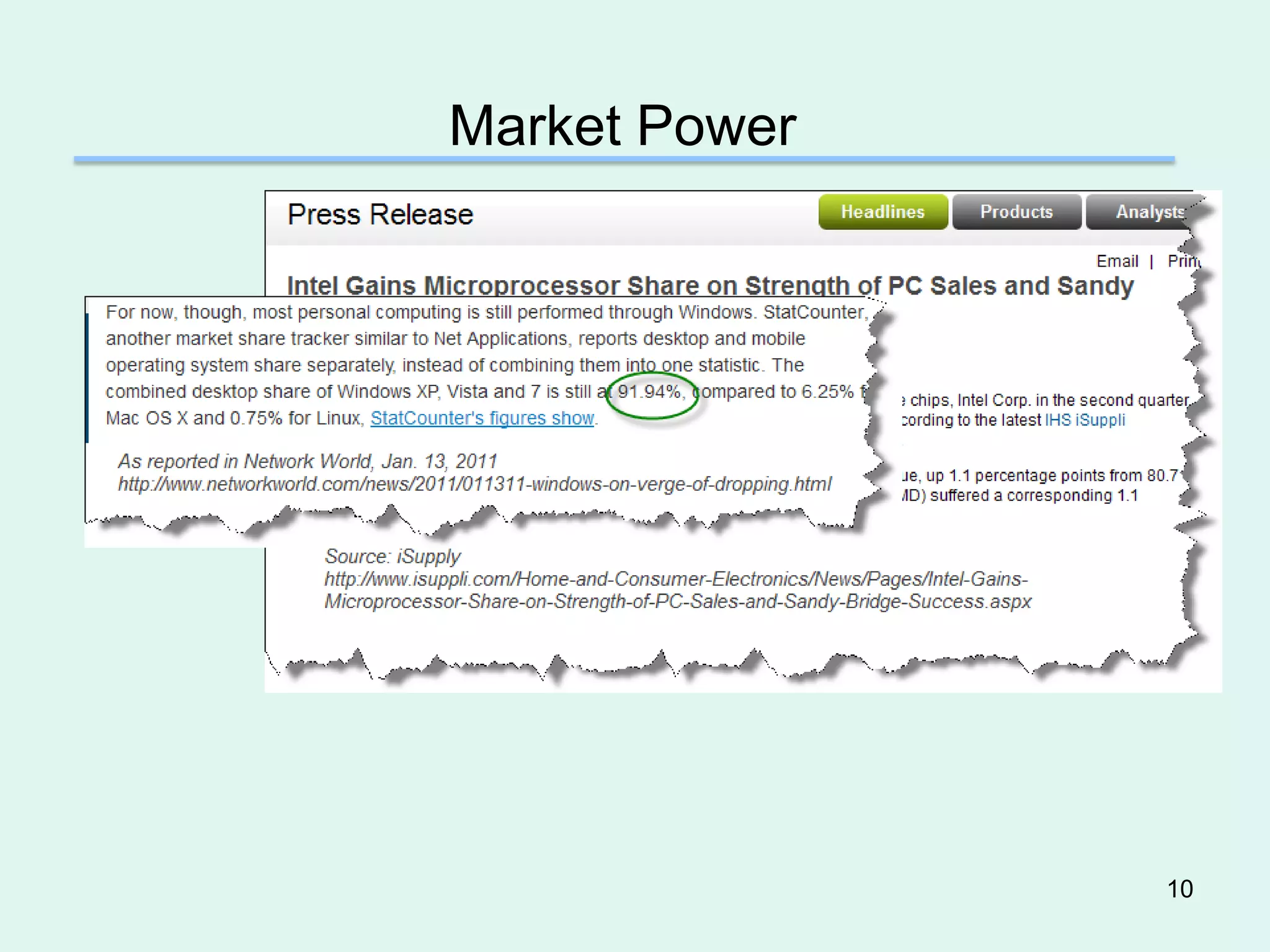 Market Power




               10
 