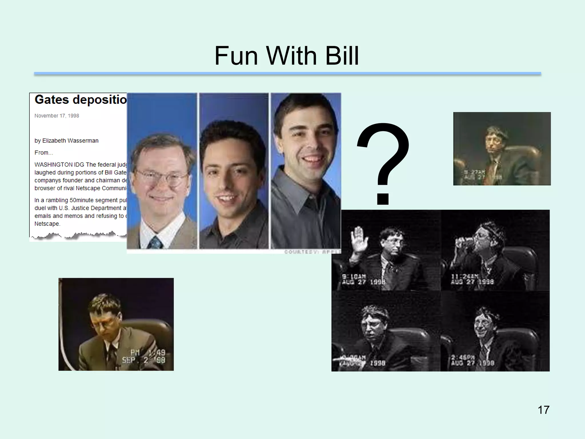 Fun With Bill




            ?
                17
 