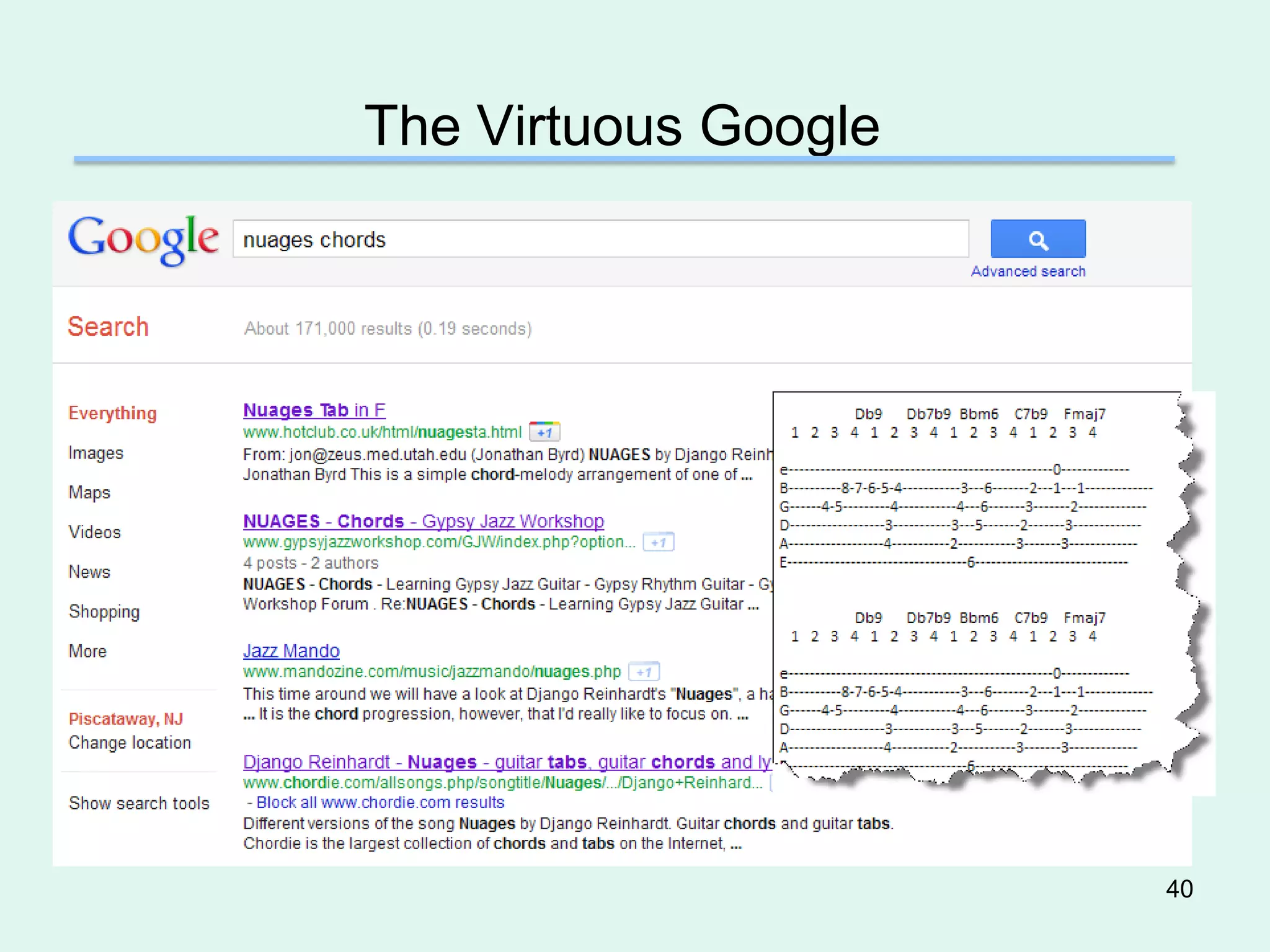 The Virtuous Google




                      40
 