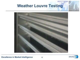 6
Excellence in Market Intelligence
Weather Louvre Testing
6
 