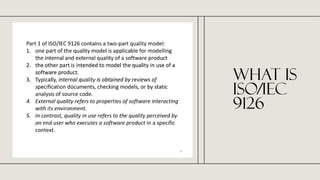 Comprehensive Overview of ISO/IEC 9126 Software Quality Standard | PPTX