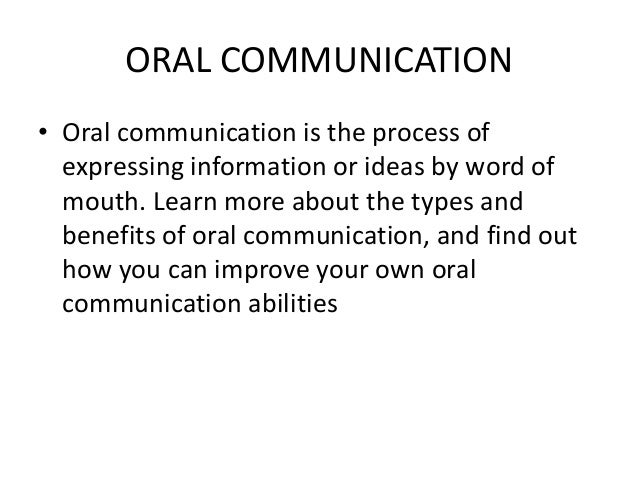 type of communication skills