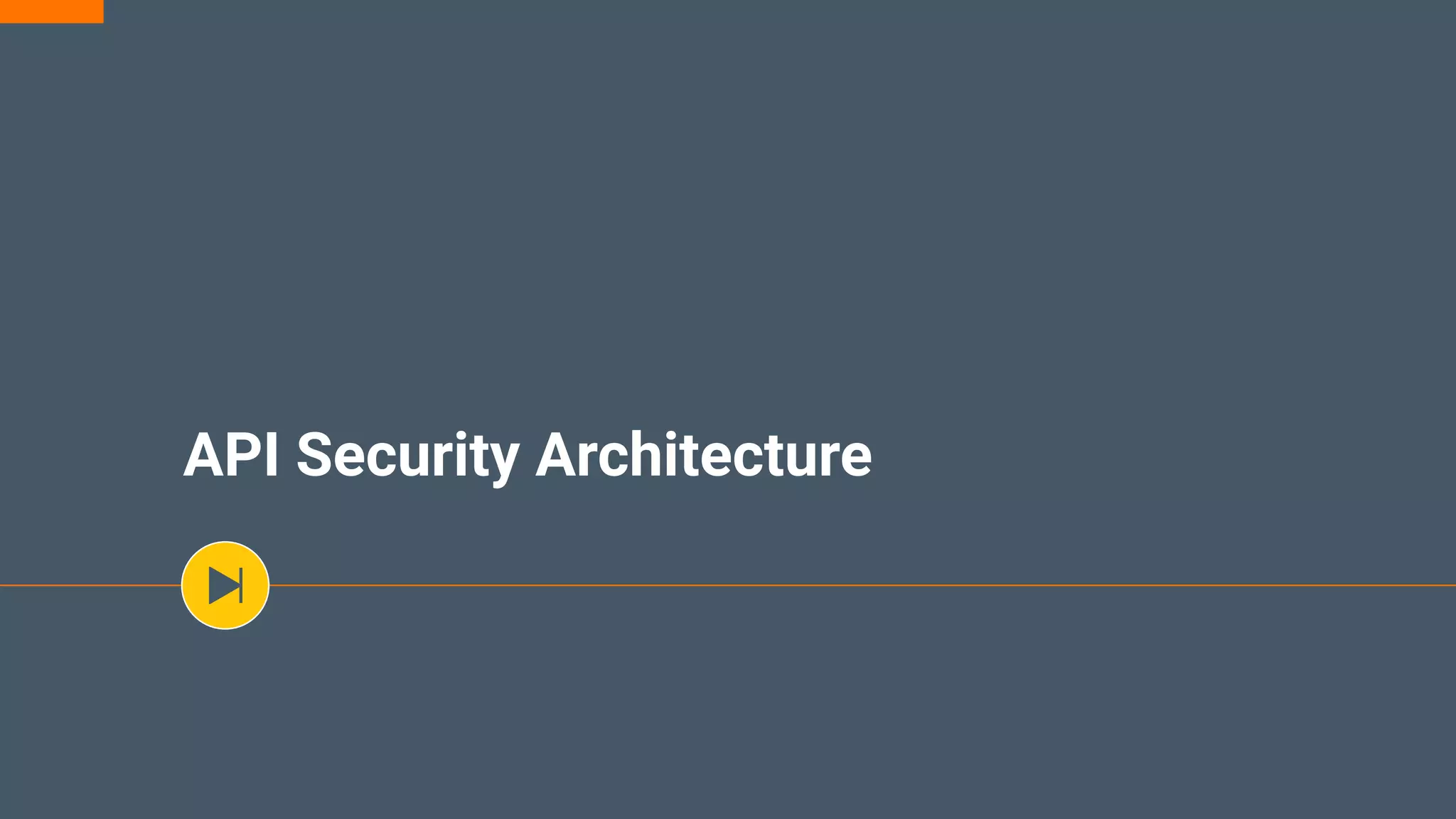 API Security Architecture 