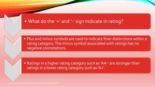 Credit Rating Agencies in India | PPTX