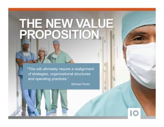“This will ultimately require a realignment
of strategies, organizational structures
and operating practices.”
Michael Porter
 