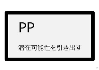 潜在可能性を引き出す

             89
 