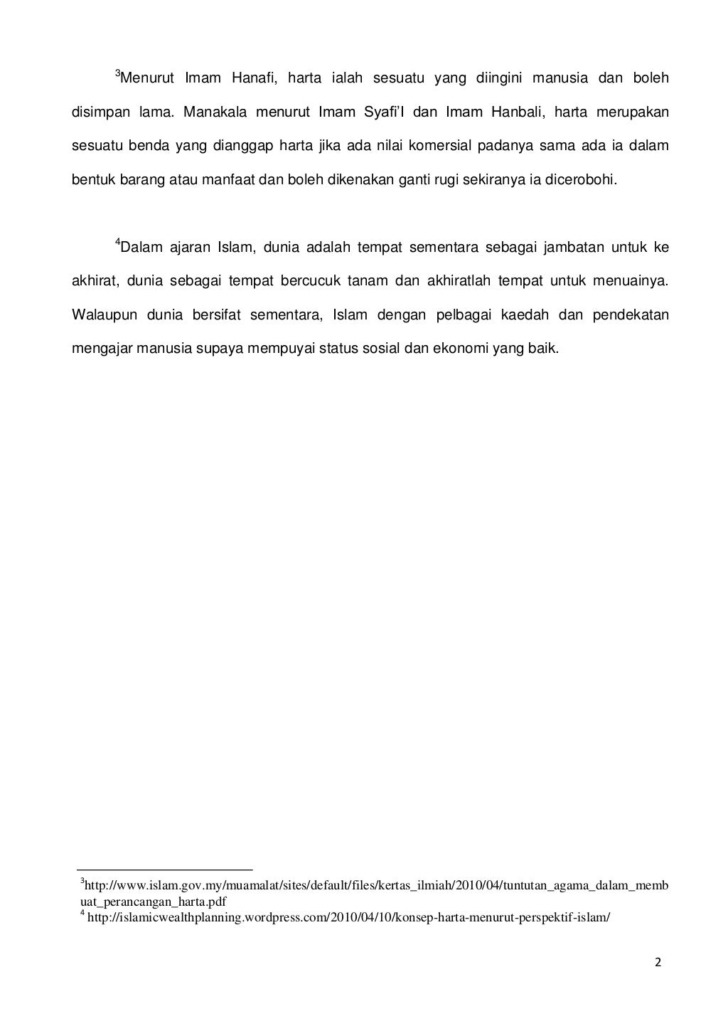 HARTA DALAM ISLAM
