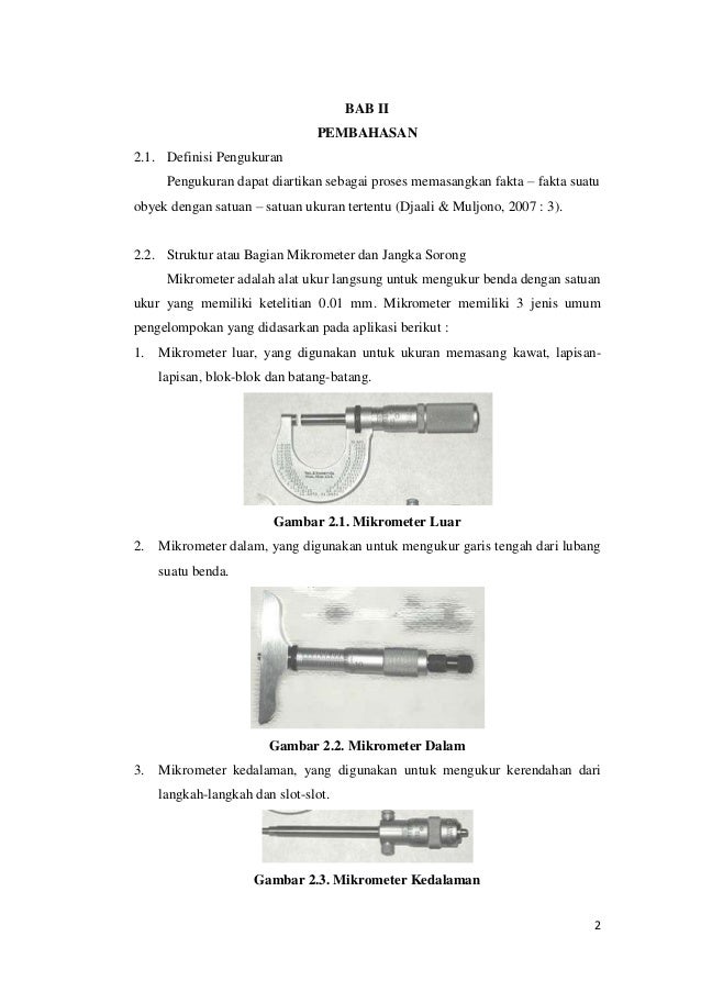 Makalah Jangka Sorong Dan Mikrometer