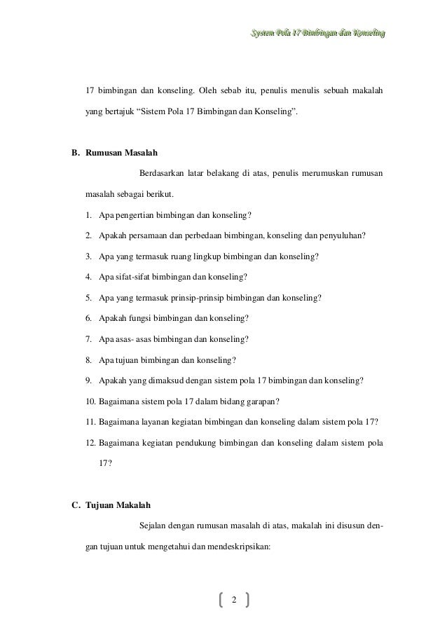 Makalah Bimbingan Dan Konseling