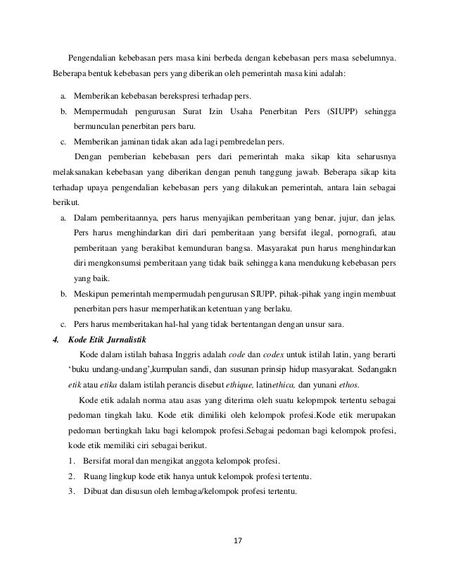 Dampak Pengendalian Kebebasan Pers – Puspasari