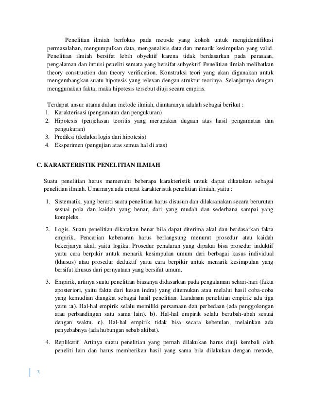 Makalah Metode Penelitian Ilmiah