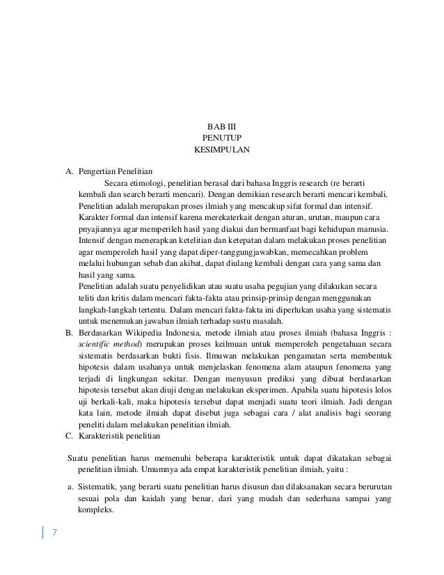 Makalah Metode Penelitian Ilmiah
