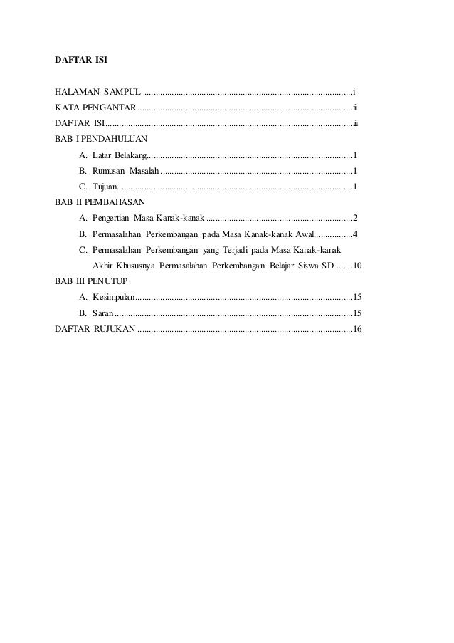 Permasalahan Perkembangan Pada Masa Kanak Kanak