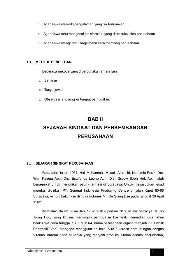 Contoh Laporan Kunjungan Ke Pabrik Tahu