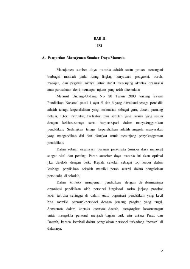 Manajemen Sumber Daya Manusia Pendidikan