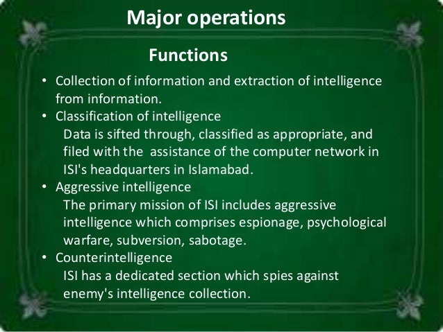 Inter Services Intelligence