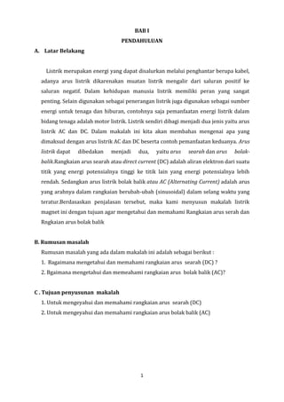 MAKALAH ARUS AC DAN ARUS DC | PDF