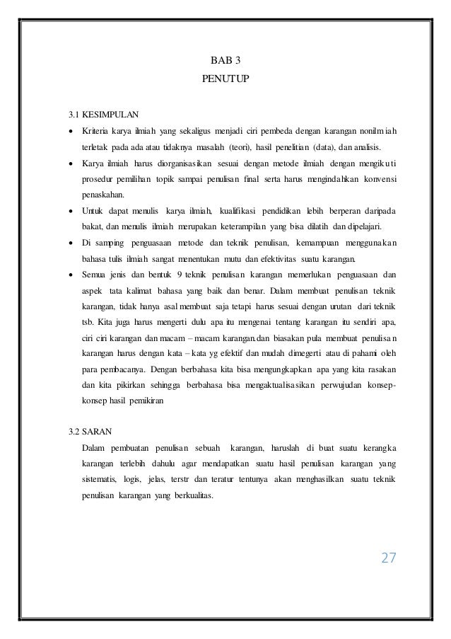 Teknik Penulisan Karangan