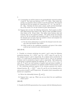 ISI MSQE Entrance Question Paper (2010) | PDF