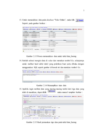 Laporan Praktikum Basis Data Modul IV-Membuat Database Pada PHPMYADMIN ...