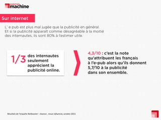 Résultats de l’enquête Netbooster – Axance , revue influencia, octobre 2013.

 